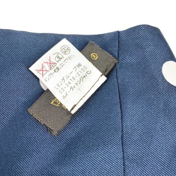 LOUIS VUITTON M74608 Leopard Snood Stole / Shawl shawl Scarf silk Red/Navy - Picture 9 of 9